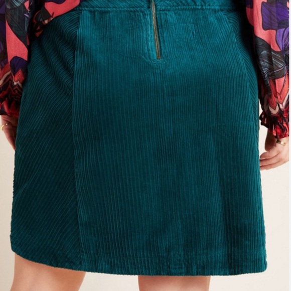 Maeve by Anthropologie Teal Corduroy Mini Skirt β Size 18W β¨ - Picture 4 of 6